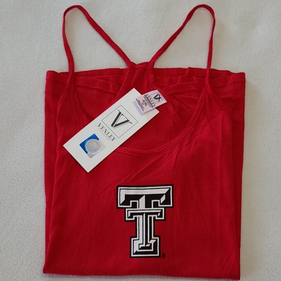 NEW Texas Tech Racerback Tank Top Spaghetti Strap Soft Graphic Logo women's Medm - Picture 3 of 9